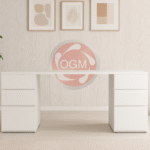 مكتب بوحدتين ادراج خشب مودرن