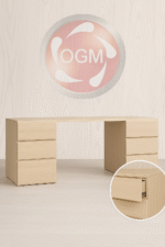 مكتب بوحدتين ادراج خشب مودرن - Image 6