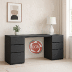 مكتب بوحدتين ادراج خشب مودرن - Image 4